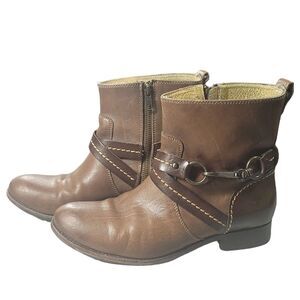 Frye Molly Hook Short Boot Brown Womens 7.5 B  3474154-GRY